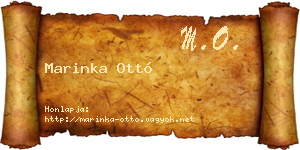 Marinka Ottó névjegykártya
