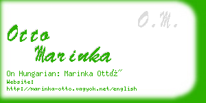 otto marinka business card